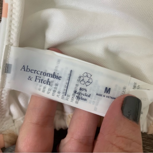 Abercrombie & fitch womens floral bikini tie neck/ cheeky swimsuit M - Picture 8 of 10